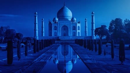 A view of Taj Mahal Full Moon Night View On Sharad Purnima