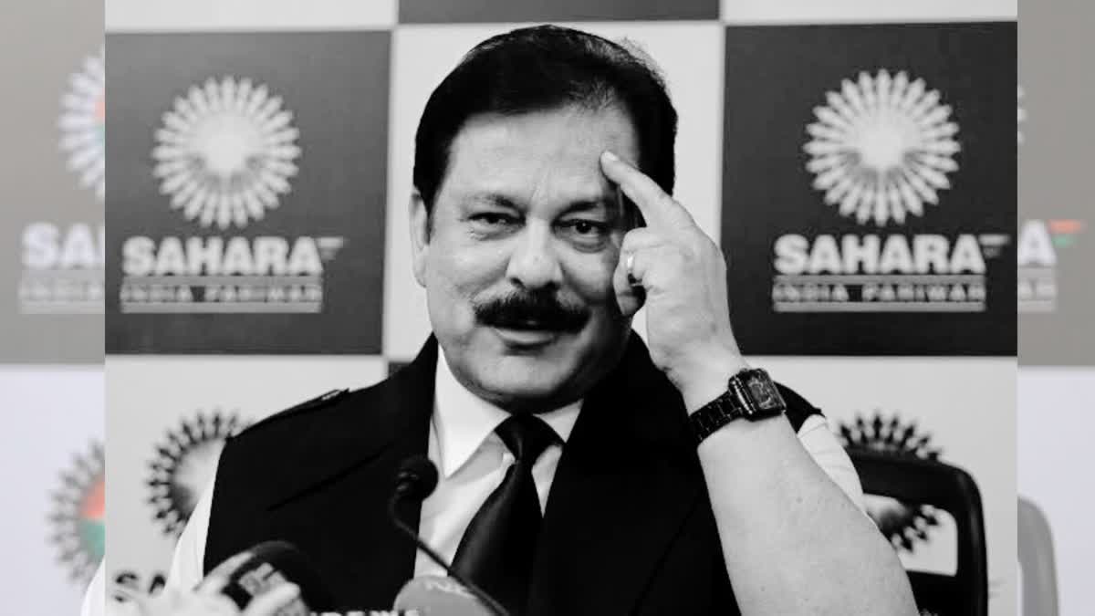File Photo: Sahara Group Managing Worker and Chairman addressing a press conference during the hey days.