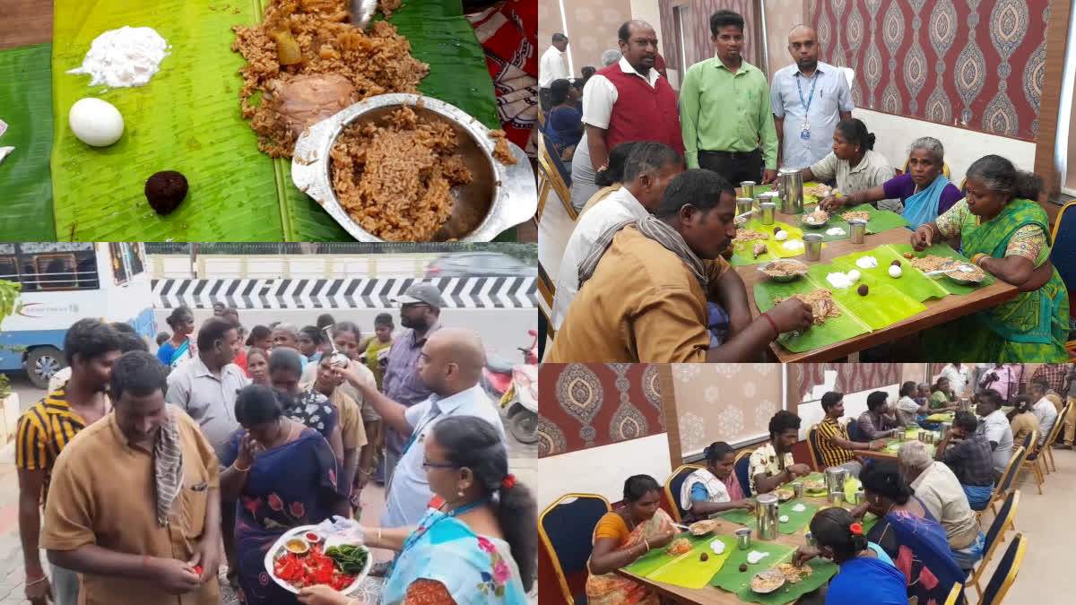 non veg feast for sanitation workers