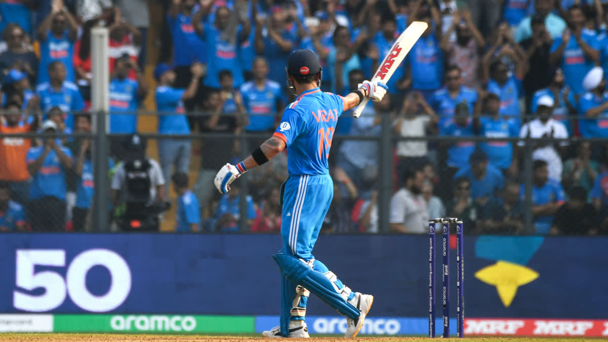 Virat Kohli breaks Sachin ODI Century Record  Virat Kohli most Century In ODI Cricket  Virat Kohli ODI Century  വിരാട് കോലി എകദിന സെഞ്ചുറി  സച്ചിന്‍റെ റെക്കോഡ് തകര്‍ത്ത് വിരാട് കോലി  ഏകദിന ലോകകപ്പ്