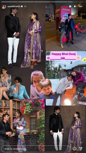 Bhai dooj 2023: Sara Ali Khan wishes brother Ibrahim Ali Khan with collage, Kangana Ranaut shares funny anecdote