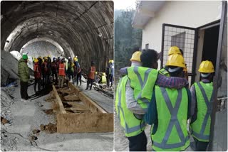 Protest by workers in Silkyara Tunnel of Uttarkashi