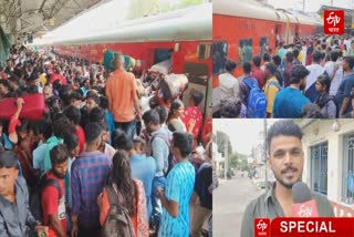 Train packed with passengers