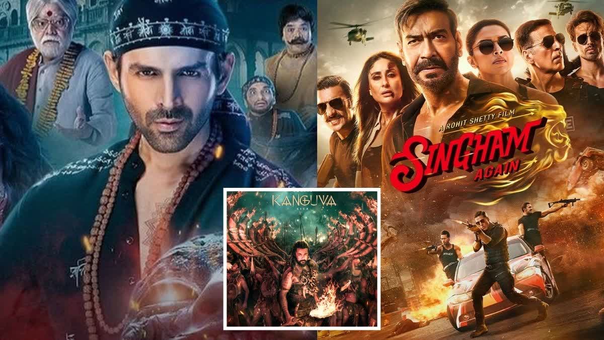 'Bhool Bhulaiyaa 3' vs 'Singham Again' kanguva