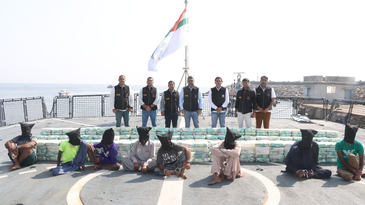 700 kg of narcotics seized in Porbandar sea, 8 Iranian nationals arrested