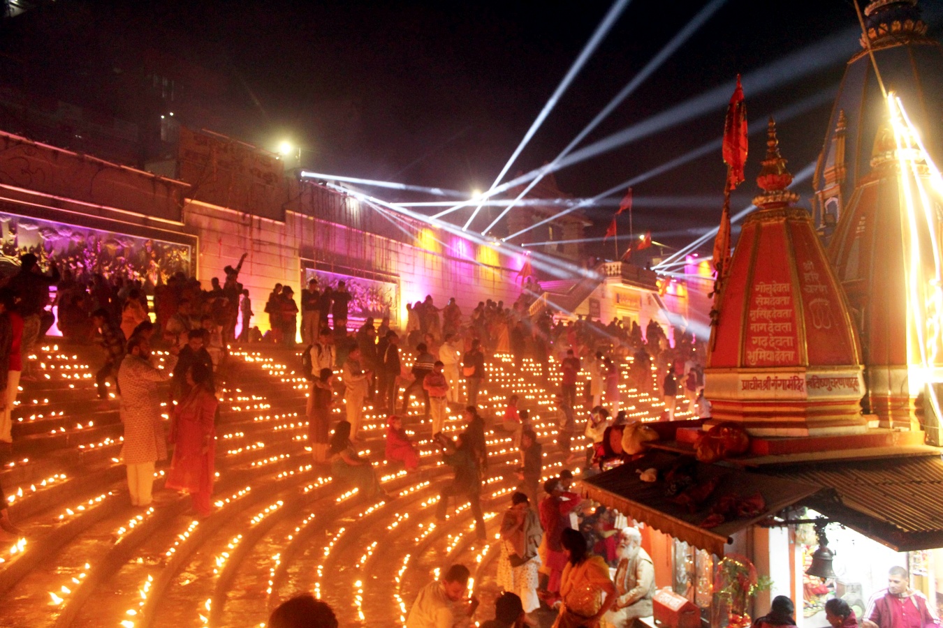 Varanasi gears up for dev Deepwali on Kartik Purnima, featuring 17 lakh diyas, Ganga Aarti, and multimedia shows, with heightened security and crowd management.