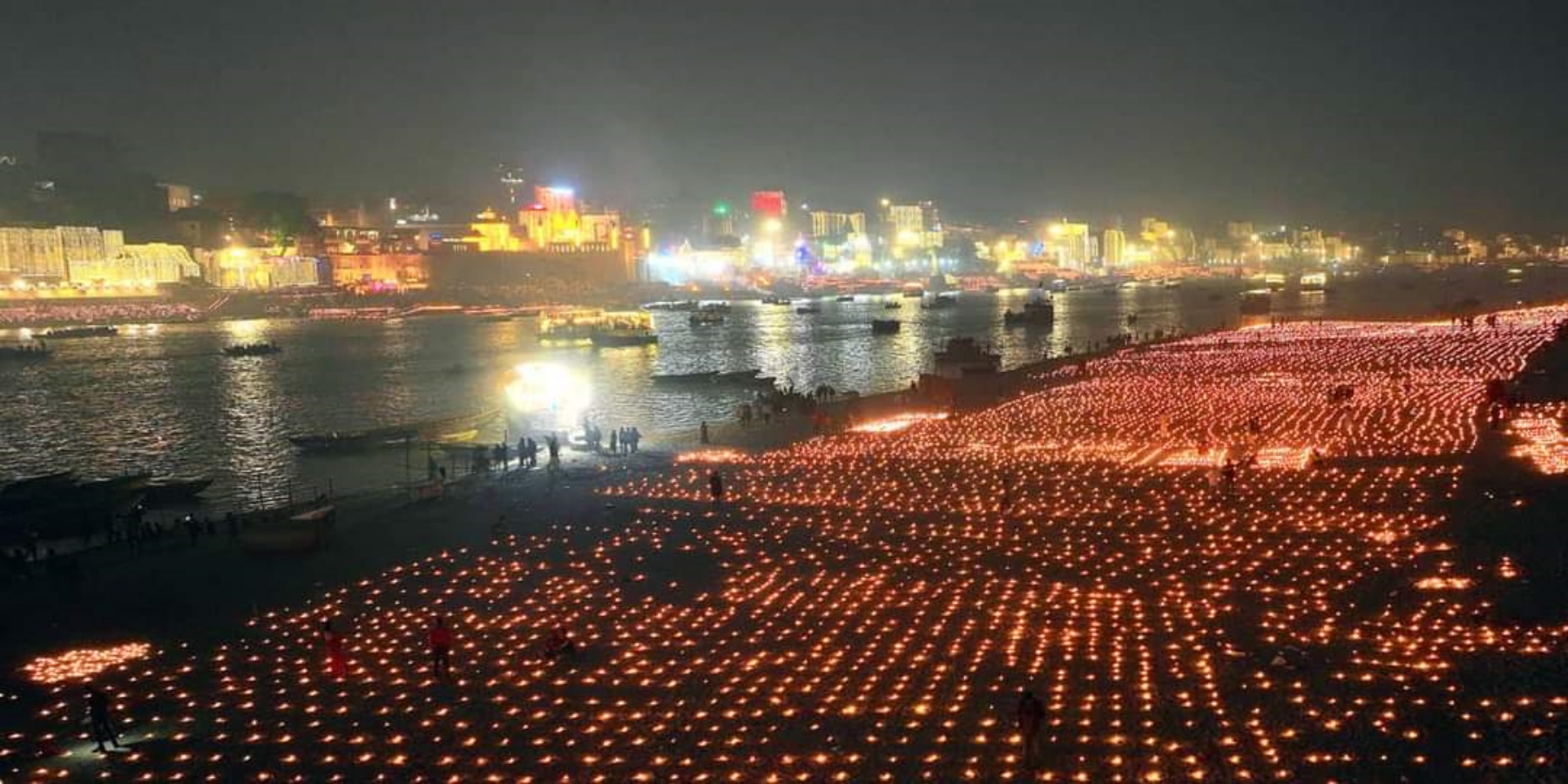 Varanasi gears up for dev Deepwali on Kartik Purnima, featuring 17 lakh diyas, Ganga Aarti, and multimedia shows, with heightened security and crowd management.