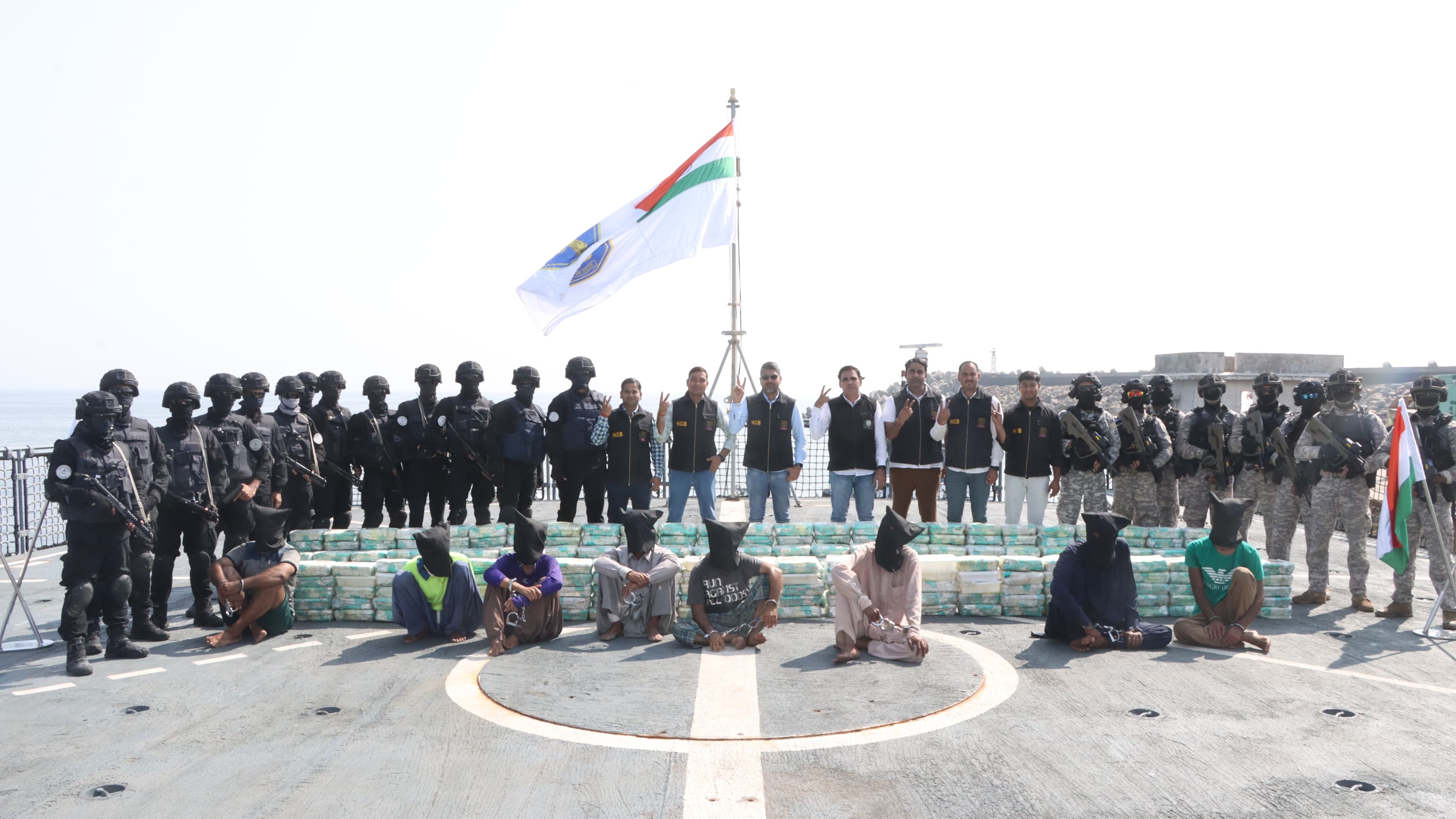 700 kg of narcotics seized in Porbandar sea, 8 Iranian nationals arrested