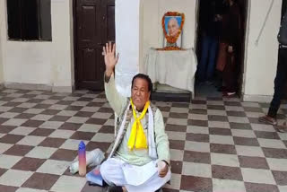 Jitendra Chauhan Sitting on Strike in Uttarakhand