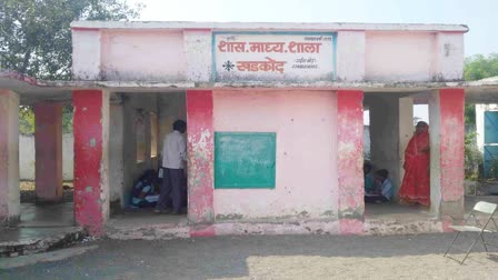 school in Kharkod of Burhanpur district bad condition