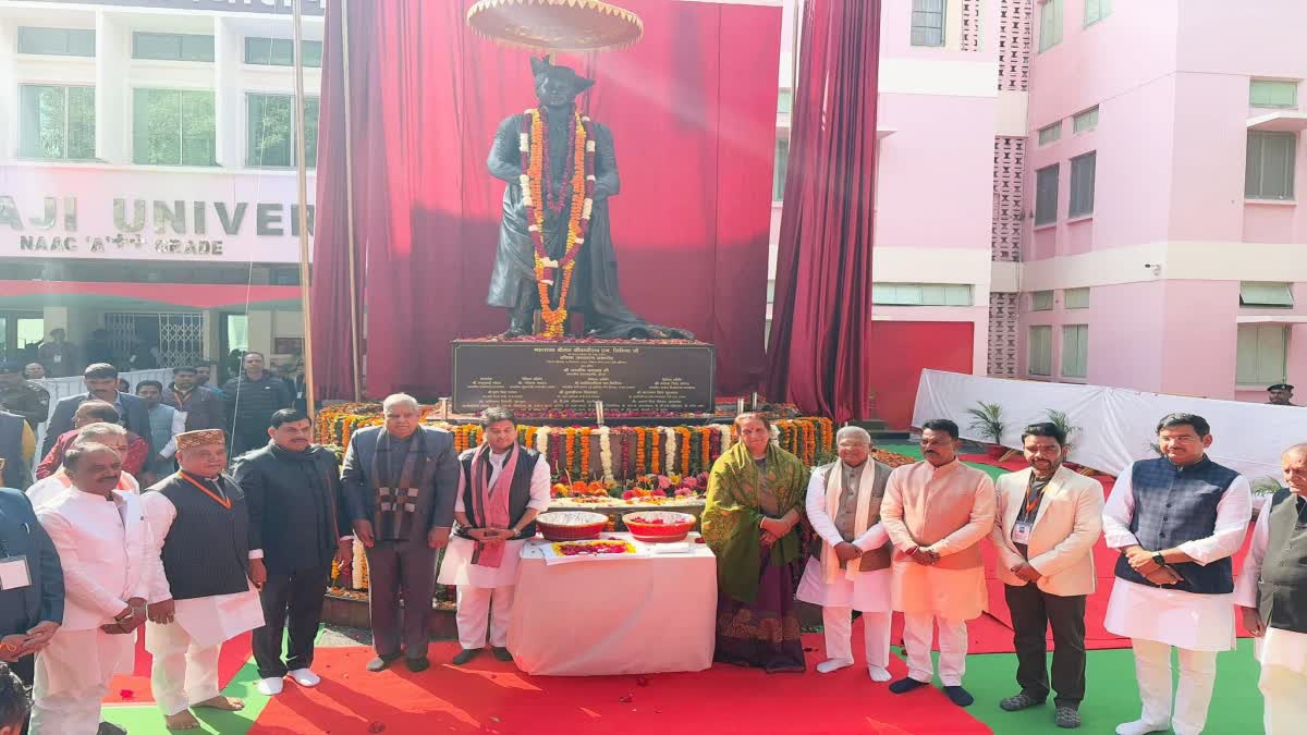 JAGDEEP DHANKHAR UNVEILING JIWAJI RAO SCINDIA STATUE