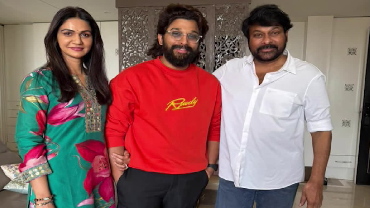 ALLU ARJUN AT CHIRANJEEVI RESIDENCE