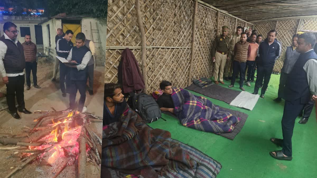 ठंड में बेसहारों को रैन बसेरे तक पहुंचा रही यूपी पुलिस