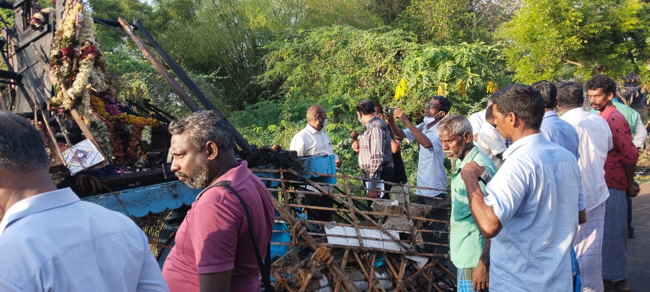 விபத்துக்குள்ளான அப்பர் கோயில் தேர்