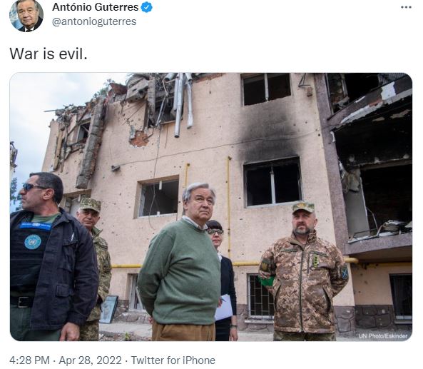 courtesy Antonio Guterres tweeter