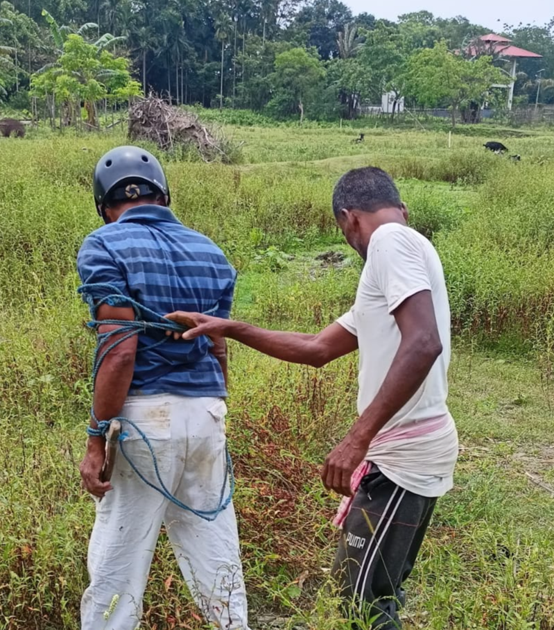 State Congress leader Chandan Baruah was attack by the land mafia