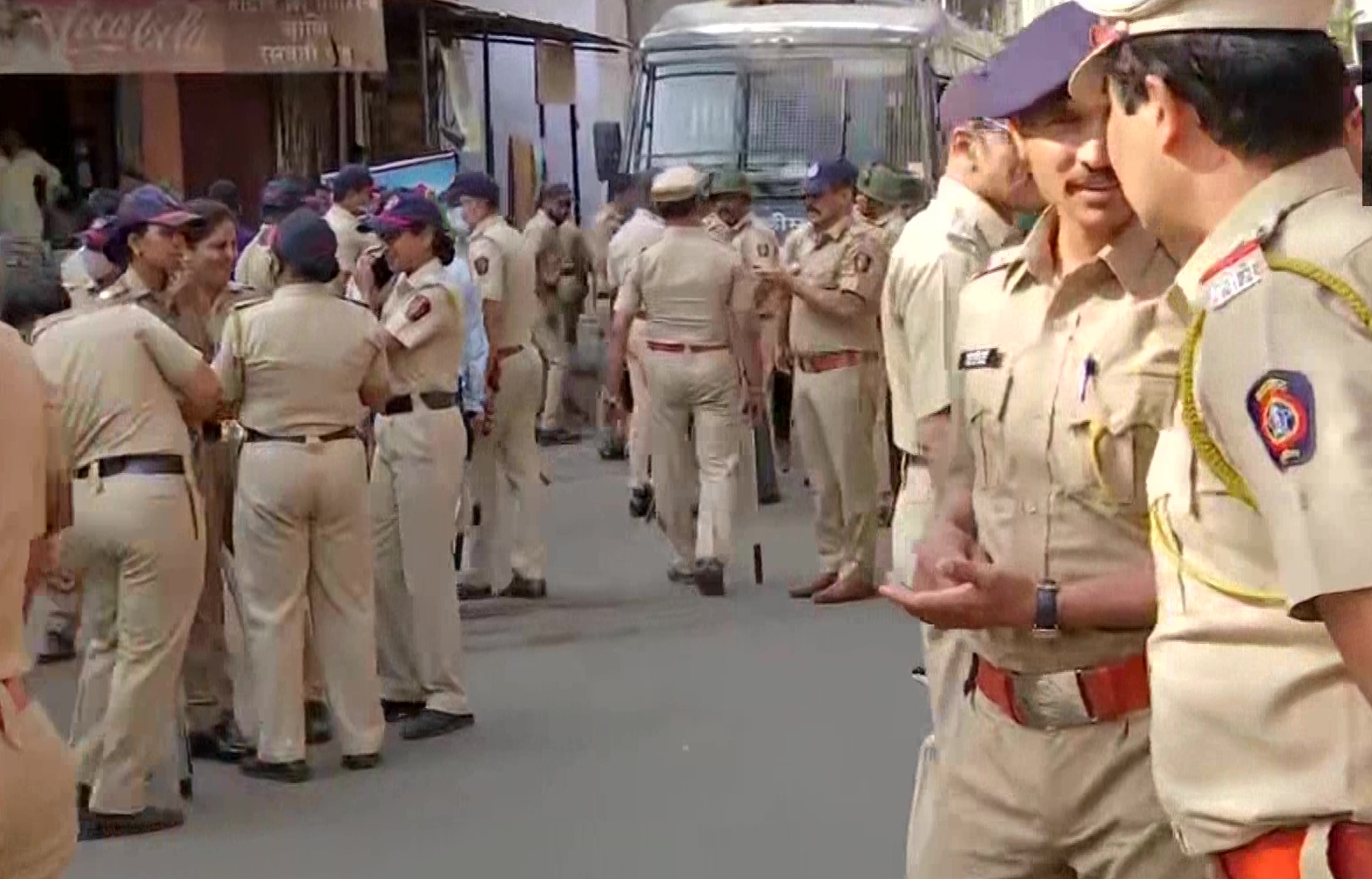 Loudspeaker row MNS workers play Hanuman Chalisa near mosque in Mumbai