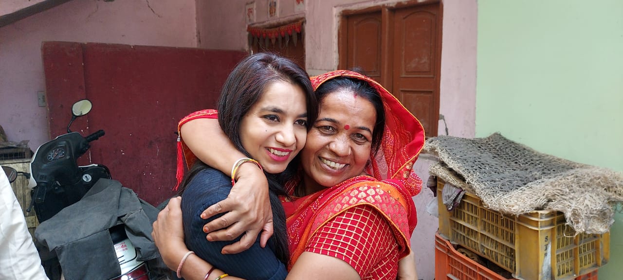 indore Ankita nagar with her mother