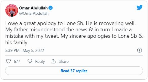 omar-abdullah-opologizes-on-tweet-regarding-mp-akbar-lones-death