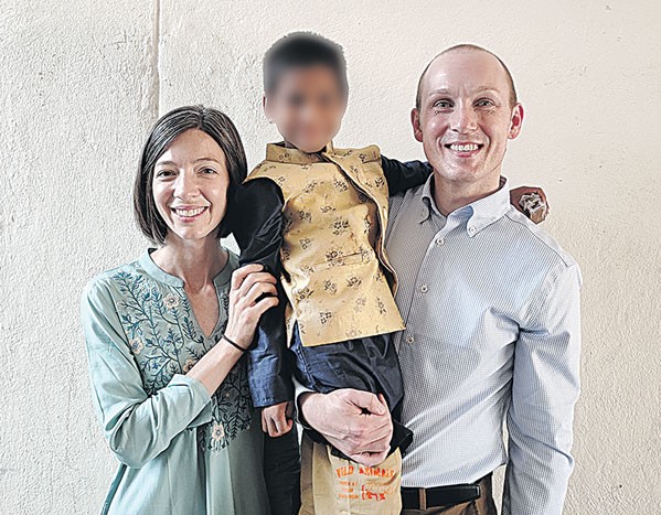 American couple adopted a Telugu boy