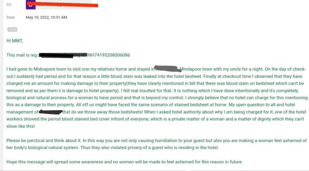 Professor Fined for Period Stains News