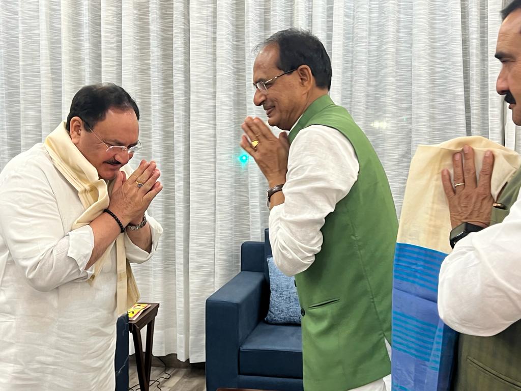 shivraj meeting with jp nadda in delhi