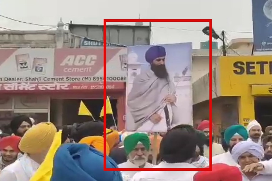 Jarnail Singh Bhindranwale poster in karnal