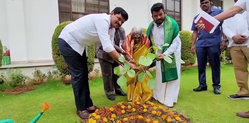 CM KCR honoring Thimmakka