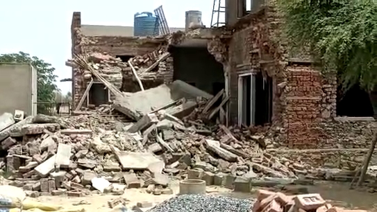 under construction house collapse in nagaur