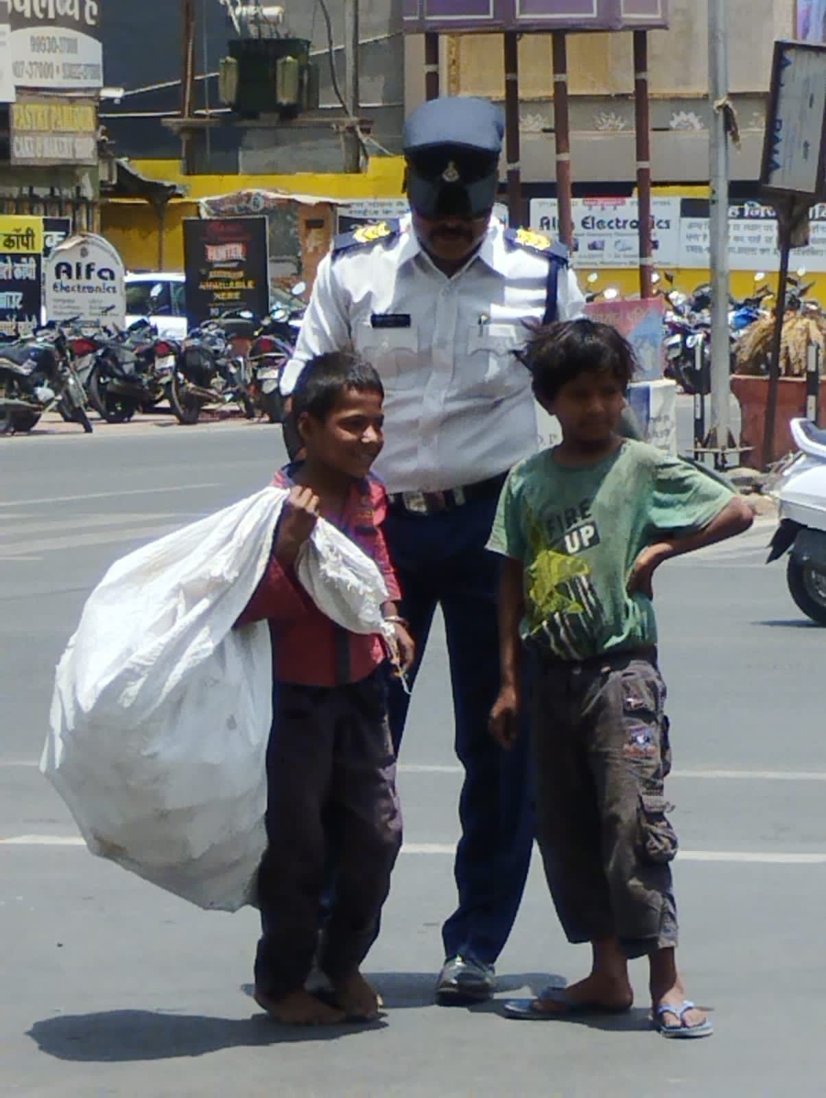 ranjit stood child on his shoes