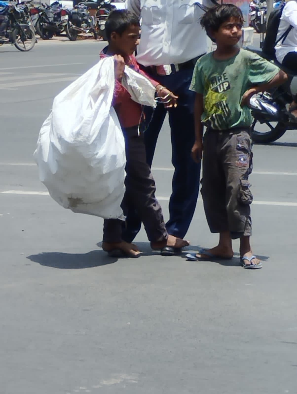 ranjit stood child on his shoes