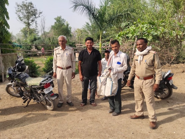 Local officials of forest department along with vulture