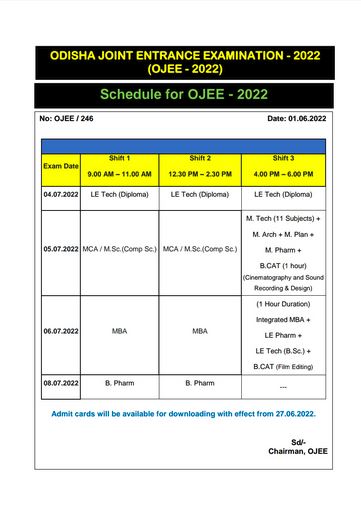 Odisha Joint Entrance Examination strats from 4th july