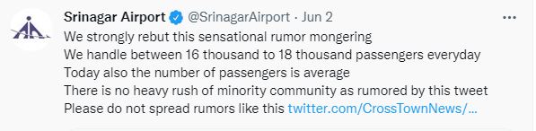 there-is-no-heavy-rush-of-minority-community-at-srinagar-airport-says-authorities