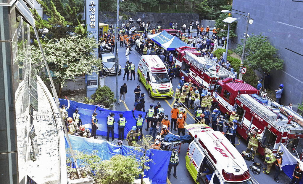 south korea office building fire