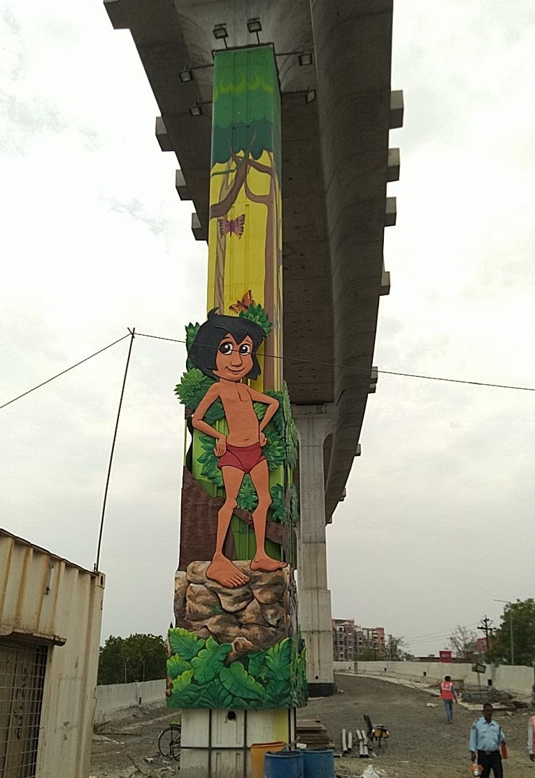 maha metro painted mowgli news nagpur