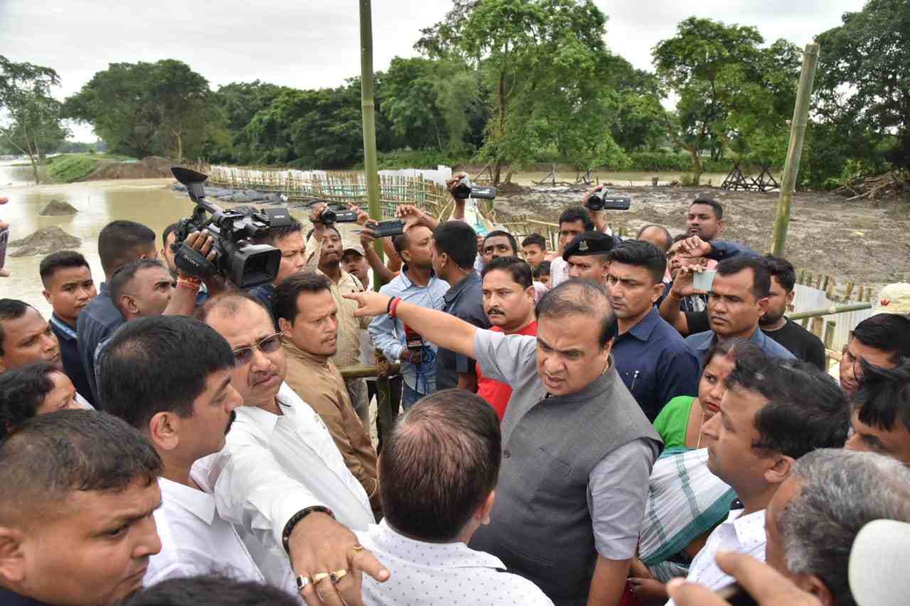 Assam CM visited Flood effected area of Darang