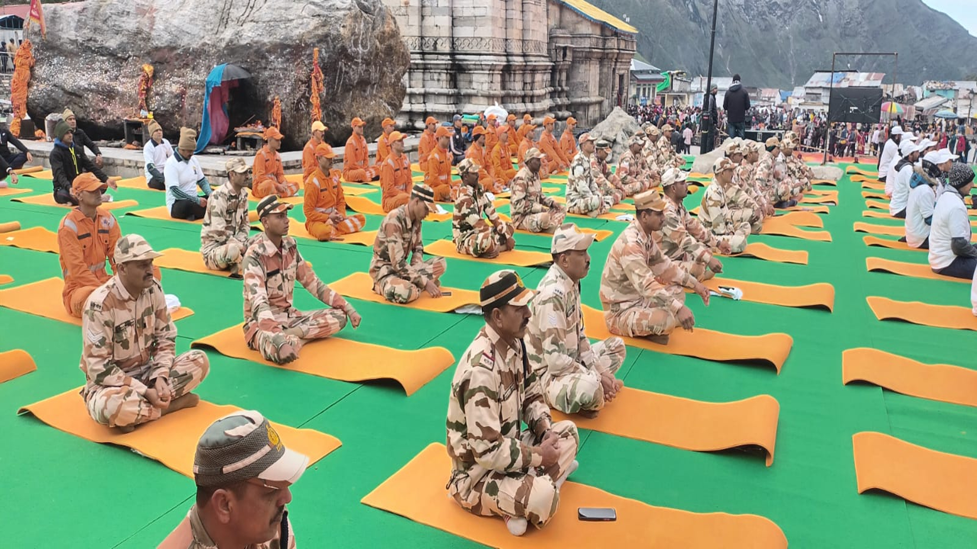 Yoga session in Kedarnath Dham