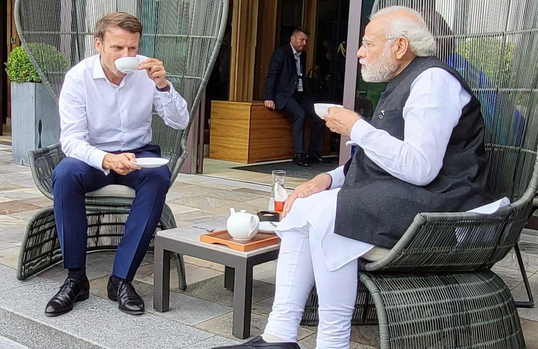 pm modi with France president