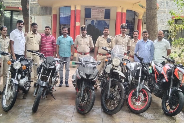 The bike seized by the accused