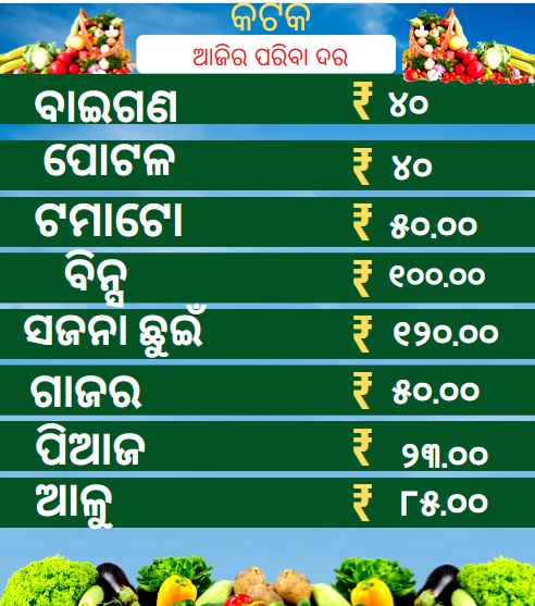 Vegetable Price: ନଜର ପକାନ୍ତୁ କଣ ରହିଛି ଆଜିର ପରିବା ଦର