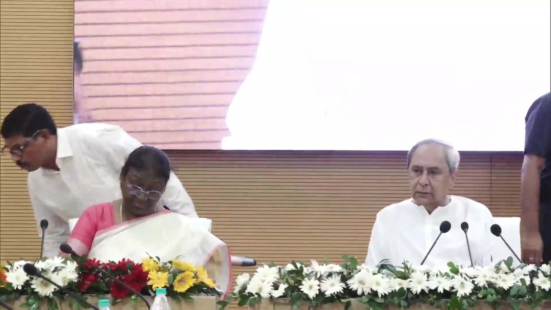 Odisha CM Naveen Patnaik felicitates Droupadi Murmu, NDA's candidate for Presidential election, in Bhubaneswar