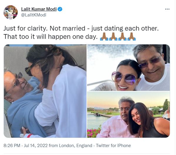 'My better half': Lalit Modi dating Sushmita Sen