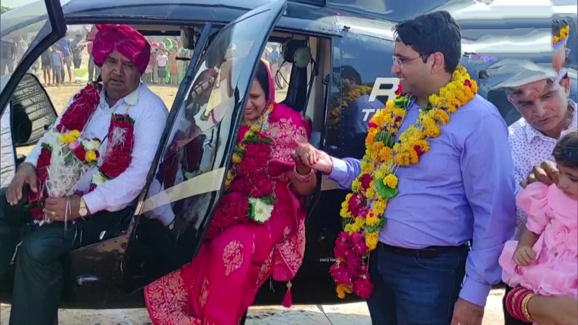 A son gifted his mother helicopter ride as a retirement gift in Ajmer rajasthan