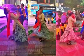 Hyderabad Street Dancer  girl dancing on the road  ಬಲೂನ್ ಮಾರುವ ಹುಡುಗಿಯ ಸಖತ್​ ನೃತ್ಯ  ಸಖತ್​ ನೃತ್ಯಕ್ಕೆ ಮನಸೋತ ನೆಟ್ಟಿಗರು