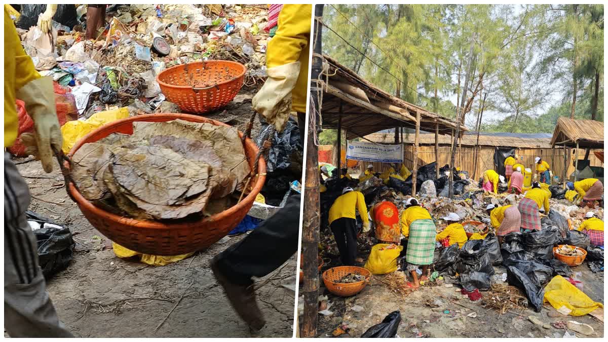 waste recycling in Gangasagar