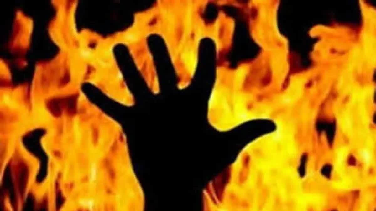 In a shocking incident, a man and his wife set a couple on fire accusing their son of harassing their daughter at Alwal in Malkajgiri district