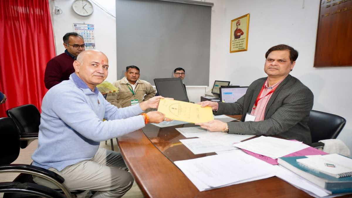 Manish Sisodia files nomination taunts BJP over no CM face in Delhi elections