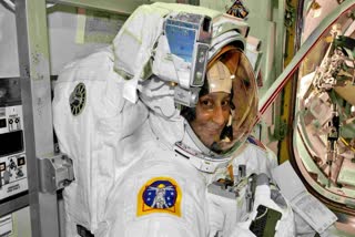 NASA astronaut Sunita Williams spacewalk outside of iss after seven months in orbit