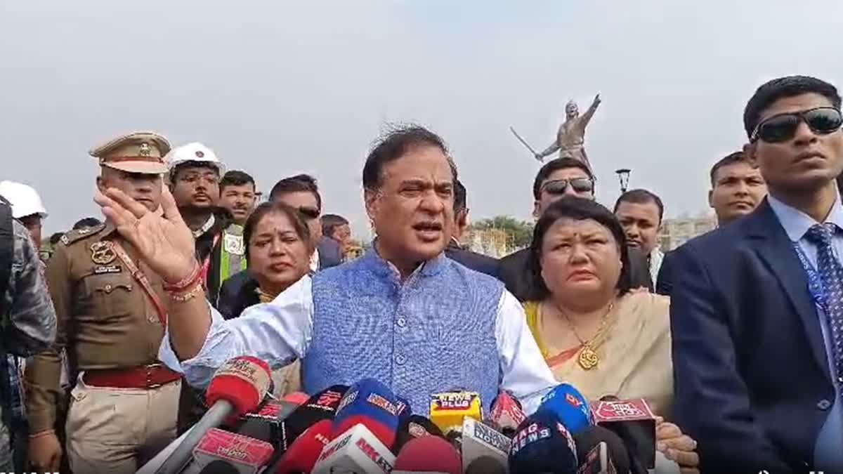 Assam Chief Minister Himanta Biswa Sarma during Jorhat visit